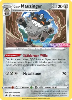 Pokémon-Karte Galar-Mauzinger SWSH008