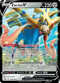Pokémon-Karte Zacian V SWSH018