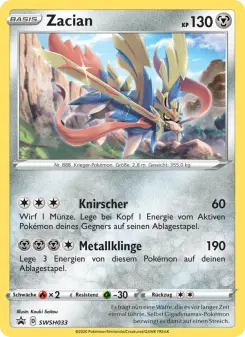 Pokémon-Karte Zacian SWSH033