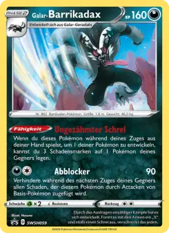 Pokémon-Karte Galar-Barrikadax SWSH059