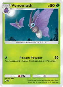 Pokémon-Karte Venomoth 017/226