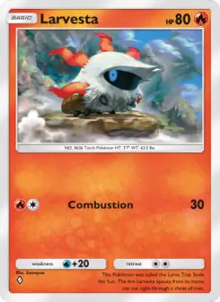 Pokémon-Karte Larvesta 013/068