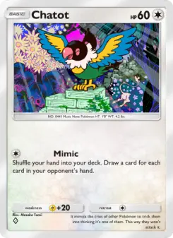 Pokémon-Karte Chatot 062/068