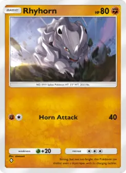 Pokémon-Karte Rhyhorn 080/140