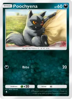 Pokémon-Karte Poochyena 100/140