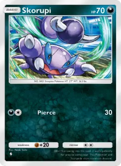 Pokémon-Karte Skorupi 105/140