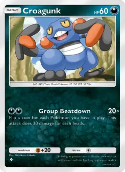 Pokémon-Karte Croagunk 107/140