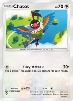 Pokémon-Karte Chatot 141/140