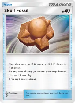 Pokémon-Karte Skull Fossil 144/140