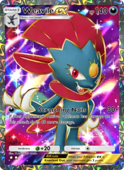 Pokémon-Karte Weavile ex 186/140