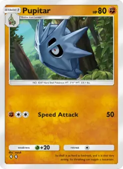 Pokémon-Karte Pupitar 040/075
