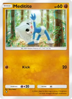 Pokémon-Karte Meditite 043/075
