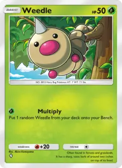 Pokémon-Karte Weedle 001/072