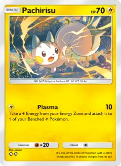 Pokémon-Karte Pachirisu 025/072
