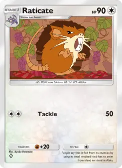 Pokémon-Karte Raticate 059/072