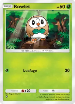 Pokémon-Karte Rowlet 009/155
