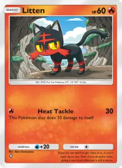 Pokémon-Karte Litten 030/155