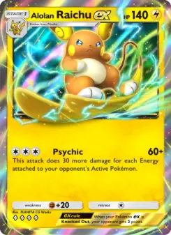 Pokémon-Karte Alolan Raichu ex 058/155