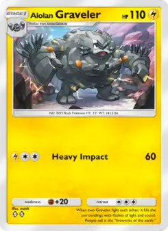 Pokémon-Karte Alolan Graveler 060/155
