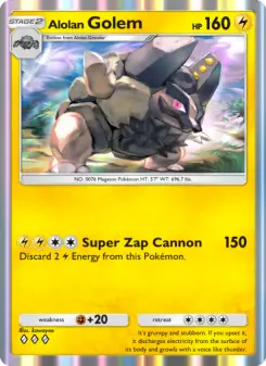 Pokémon-Karte Alolan Golem 061/155