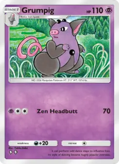 Pokémon-Karte Grumpig 072/155
