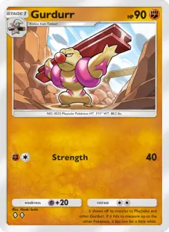 Pokémon-Karte Gurdurr 095/155