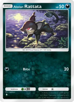 Pokémon-Karte Alolan Rattata 106/155