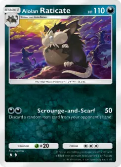 Pokémon-Karte Alolan Raticate 107/155