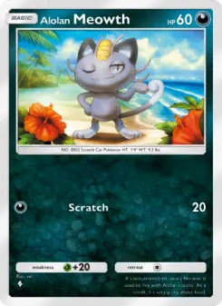 Pokémon-Karte Alolan Meowth 108/155
