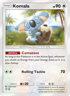 Pokémon-Karte Komala 141/155