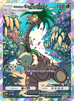 Pokémon-Karte Alolan Exeggutor 156/155