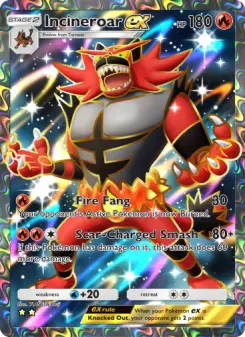 Pokémon-Karte Incineroar ex 182/155