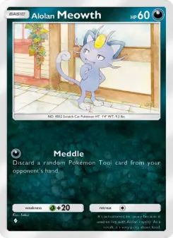 Pokémon-Karte Alolan Meowth 037/069