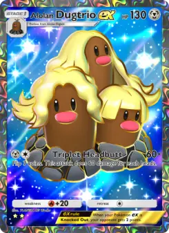 Pokémon-Karte Alolan Dugtrio ex 080/069
