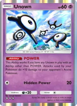 Pokémon-Karte Unown 085/161