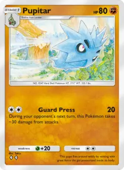 Pokémon-Karte Pupitar 104/161