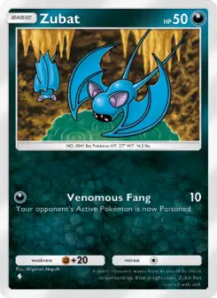 Pokémon-Karte Zubat 107/161