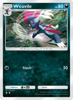 Pokémon-Karte Weavile 116/161