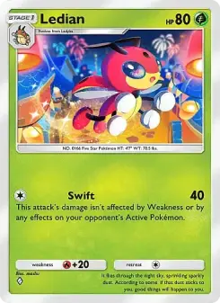 Pokémon-Karte Ledian 002/155