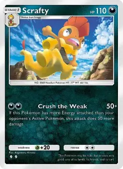 Pokémon-Karte Scrafty 107/155
