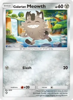 Pokémon-Karte Galarian Meowth 110/155