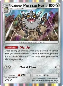 Pokémon-Karte Galarian Perrserker 111/155