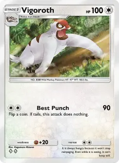 Pokémon-Karte Vigoroth 135/155