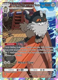 Pokémon-Karte Galarian Perrserker 177/155