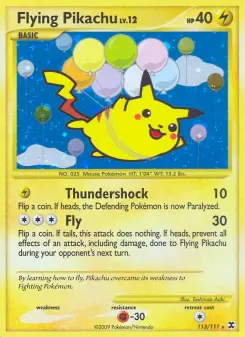 Pokémon-Karte Flying Pikachu 113/111
