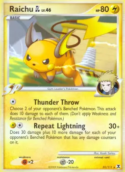 Pokémon-Karte Raichu GL 031/111