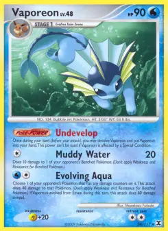 Pokémon-Karte Vaporeon 034/111