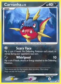 Pokémon-Karte Carvanha 058/111