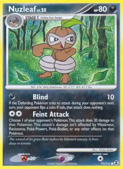 Pokémon-Karte Nuzleaf 075/111