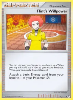 Pokémon-Karte Flint's Willpower 091/111